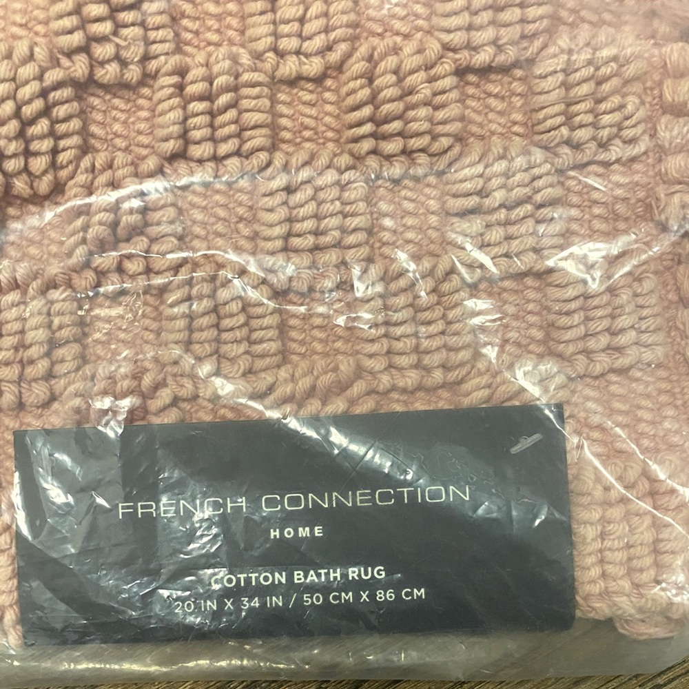 French Connection Blush Cotton Bath Rug - Picture 6 of 7